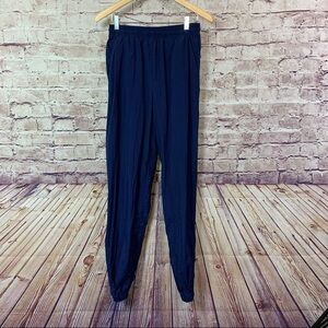 Nike Navy Nylon Elastic Waist Windbreaker Pants